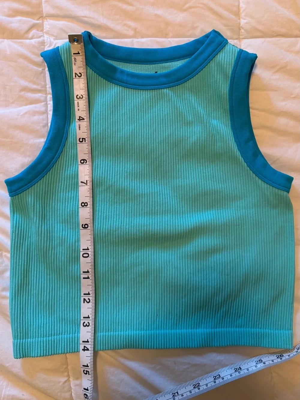 FP XS/S Make It Happen Ribbed Brami Aqua Sky Combo EUC